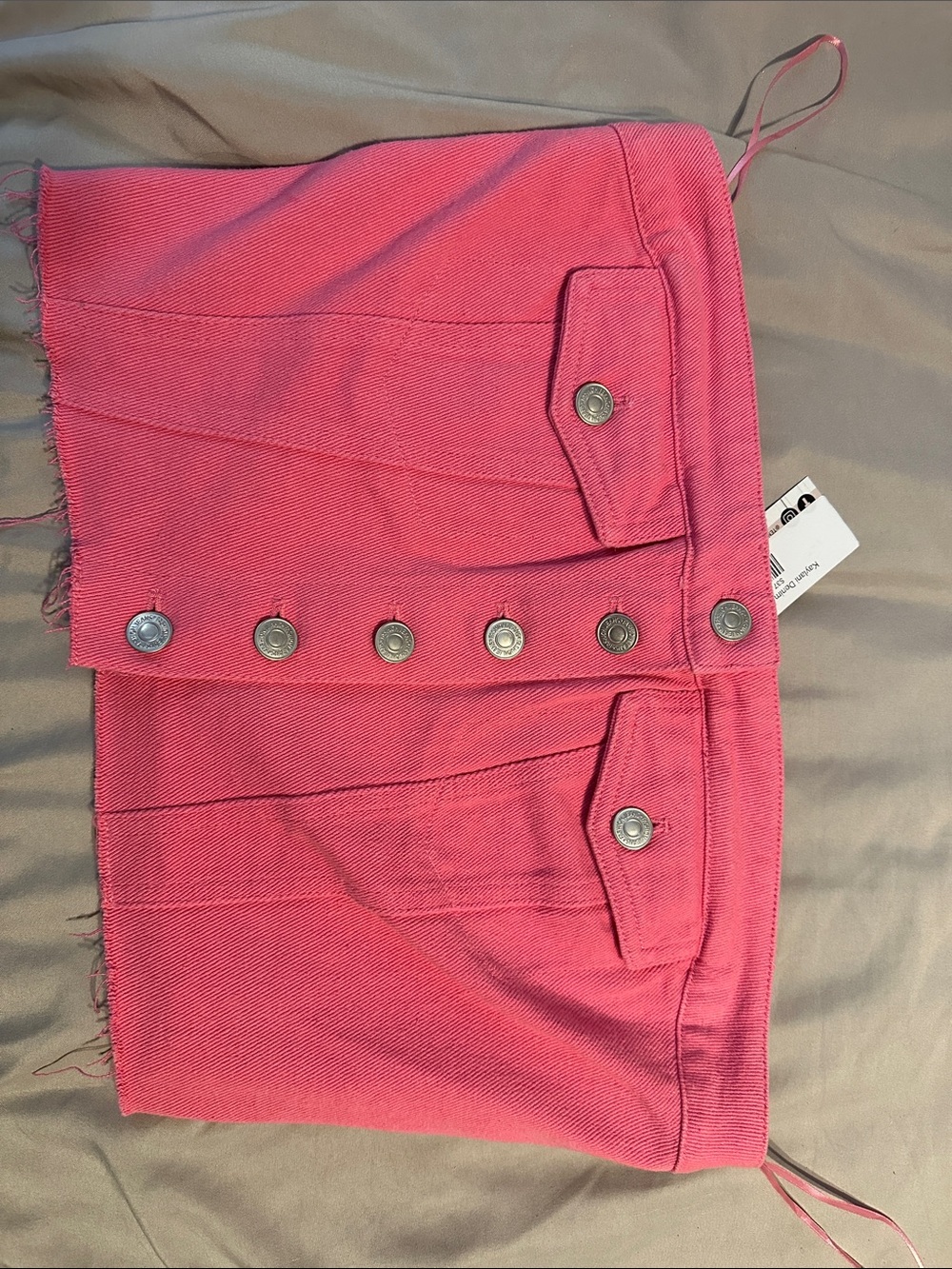 Pink Women’s Button-Front Mini Shorts